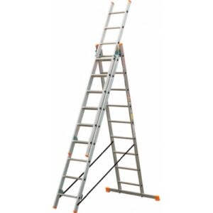 Trojdielny univerzálny hliníkový PROFI rebrík 9,4 m k: 009866